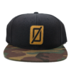 The Authentic YUP00NG Black Snapback w/ Ø Logo and Camo Bill