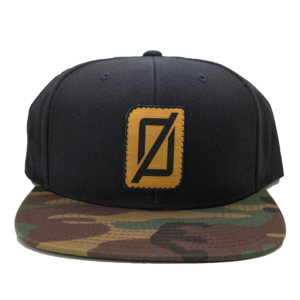 The Authentic YUP00NG Black Snapback w/ Ø Logo and Camo Bill