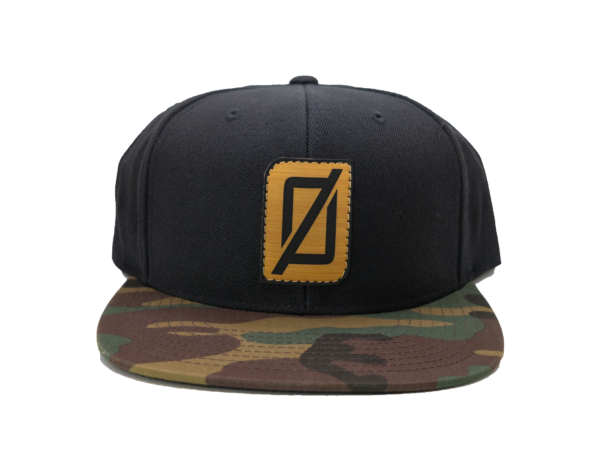 The Authentic YUP00NG Black Snapback w/ Ø Logo and Camo Bill