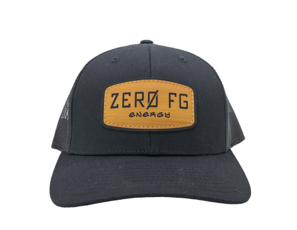 Richardson 112 Black Snap-Back Hat w/ Tan Full Logo