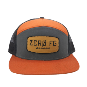 Richardson Orange Zero FG Flat Full Logo Bill Snapback