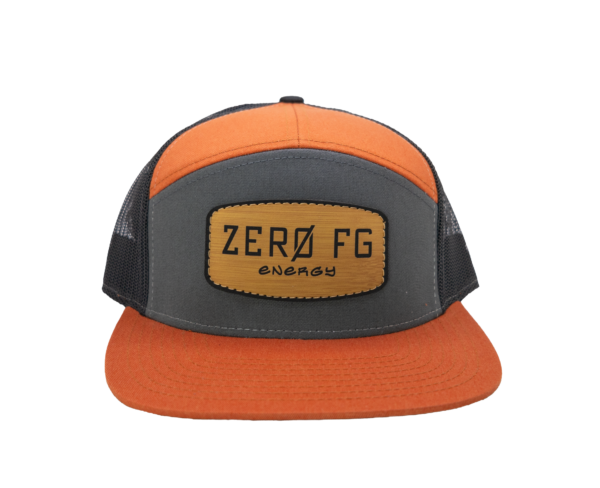 Richardson Orange Zero FG Flat Full Logo Bill Snapback