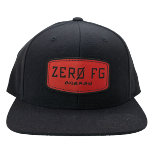 Zero FG Authentic YUP00NG Black Snapback Hat with Red Full Logo on Front