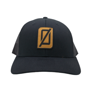 Richardson 112 Black Snap-Back Hat w/ Brown 0 Logo