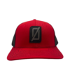 Zero FG Richardson 112 Red & Black Adjustable Trucker Hat Ø Logo