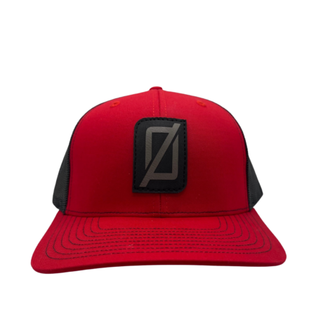 Zero FG Richardson 112 Red & Black Adjustable Trucker Hat Ø Logo