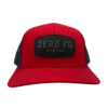 Zero FG Richardson 112 Red & Black Adjustable Trucker Hat Full Logo