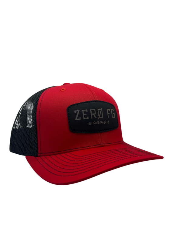 Zero FG Richardson 112 Red & Black Adjustable Trucker Hat Full Logo