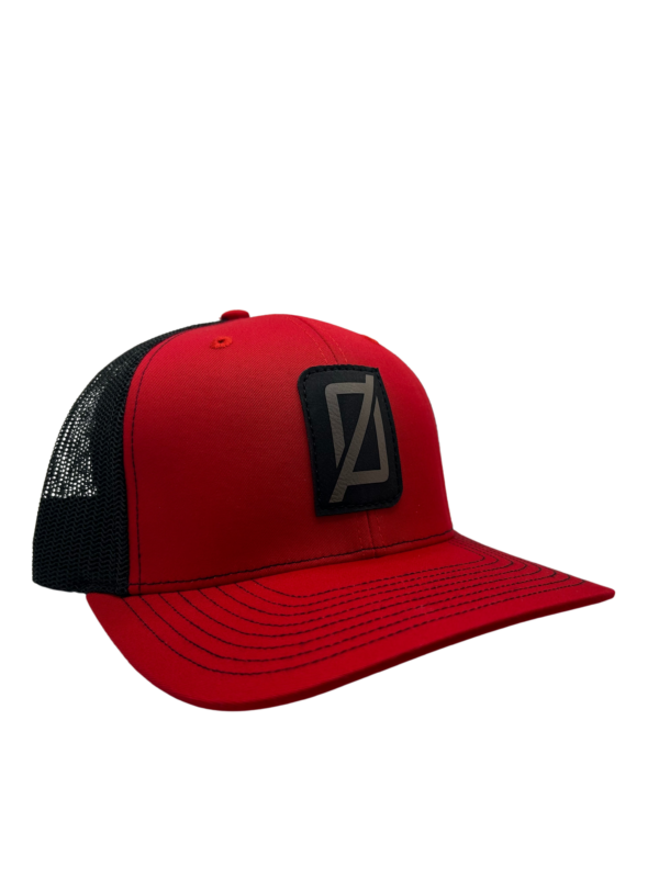 Zero FG Richardson 112 Red & Black Adjustable Trucker Hat Ø Logo