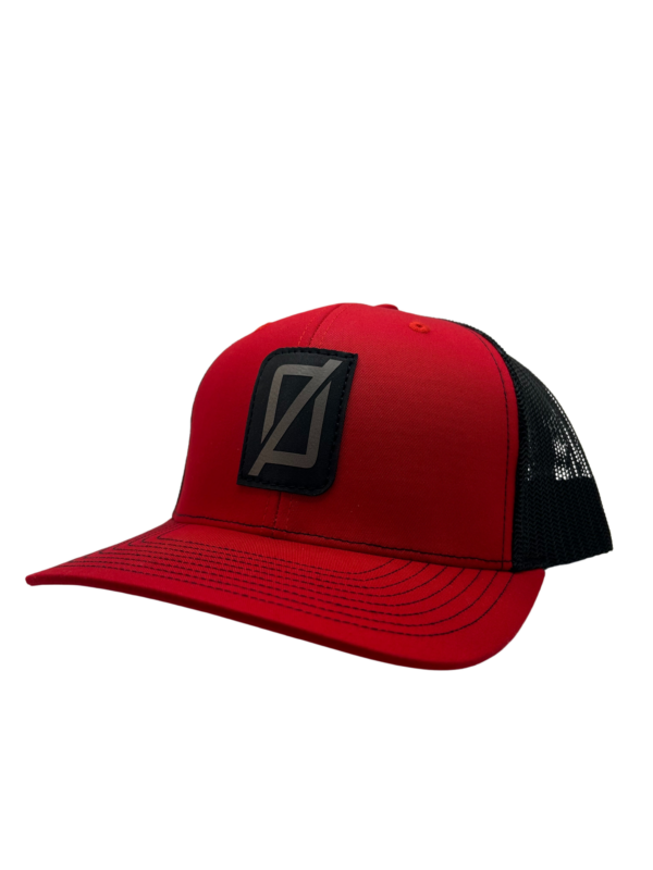 Zero FG Richardson 112 Red & Black Adjustable Trucker Hat Ø Logo